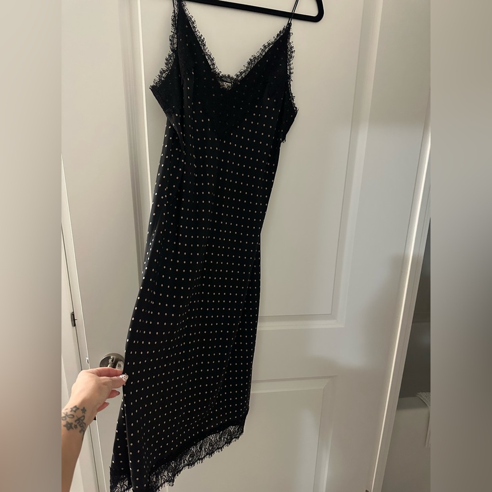 NWOT Zimmermann polka dot dress with eyelash lace trim